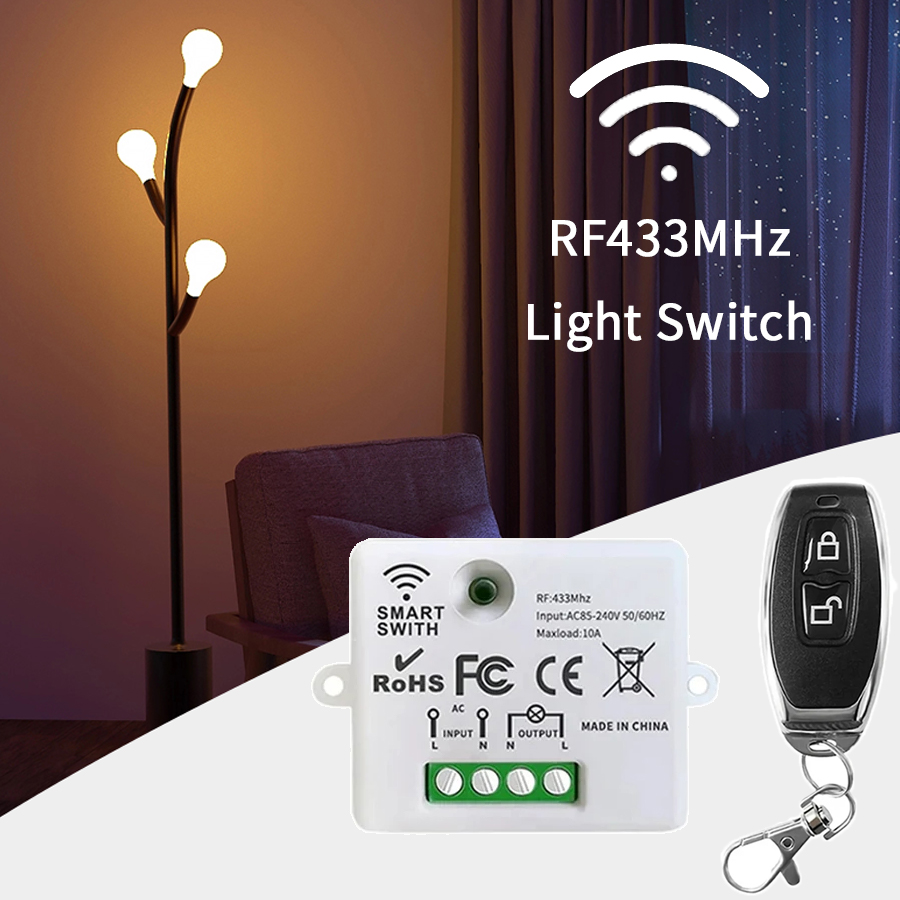 Smart Home Button - RF 433MHz Draadloze Afstandsbediening Schakelaar Smart