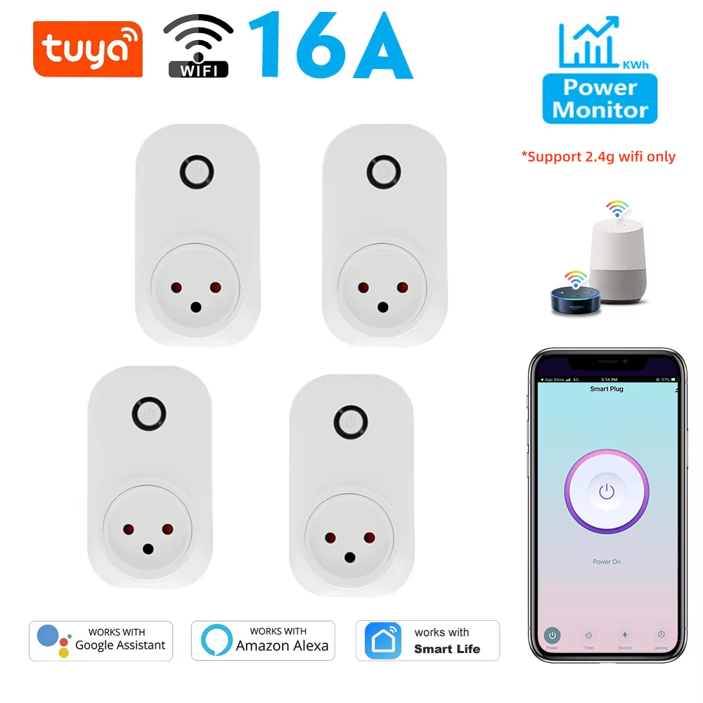 Smart Wall Socket - Tuya Smart Socket Israëlische stekker 16A