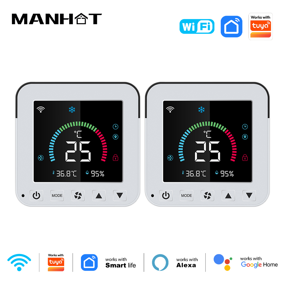 Smart Home Thermostat - MANHOT Slimme thermostaat WiFi AC Airconditioner
