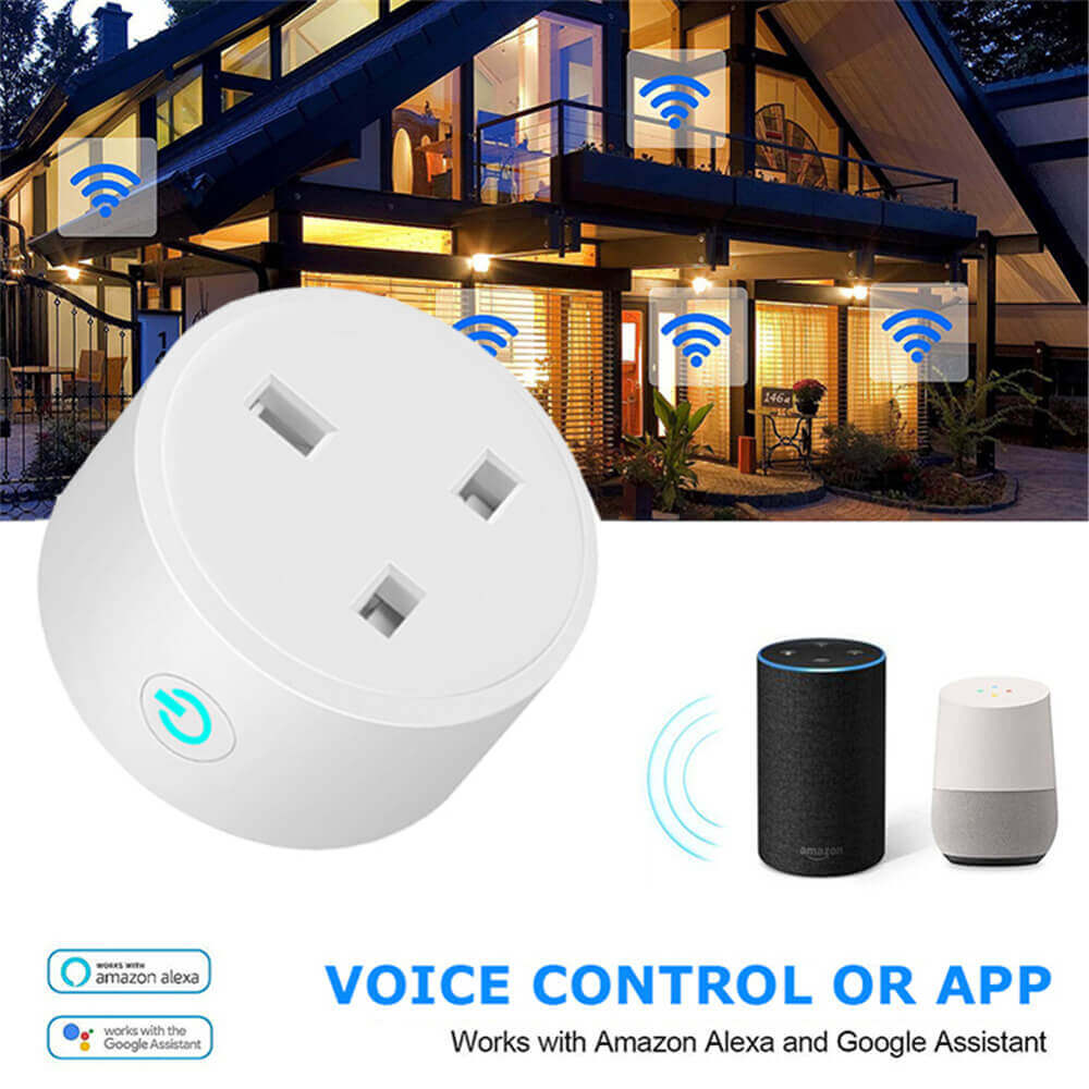 Smart Home Energy App - 16A UK-stekker, slimme WiFi-stopcontact, Tuya Smart