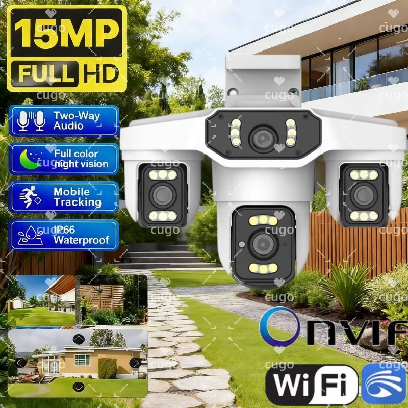 Smart Home Os - 15MP 8K Wifi IP-camera met drie