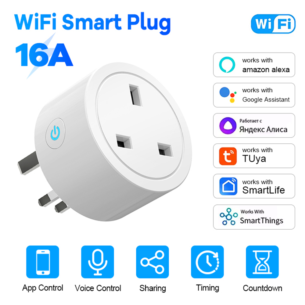 Smart Home Energy App - WiFi Smart Plug 16A UK-aansluiting met
