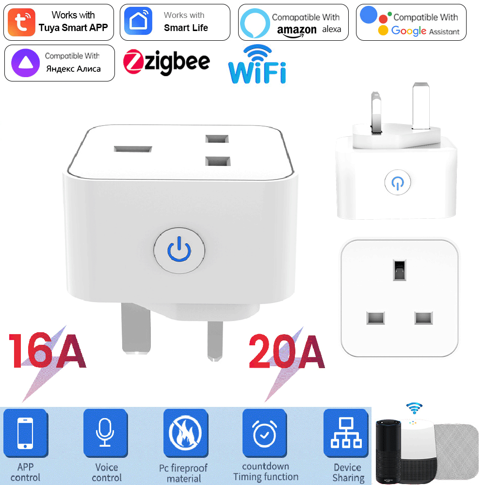 Smart Wall Socket - Tuya Smart Socket 16A/20A WiFi of