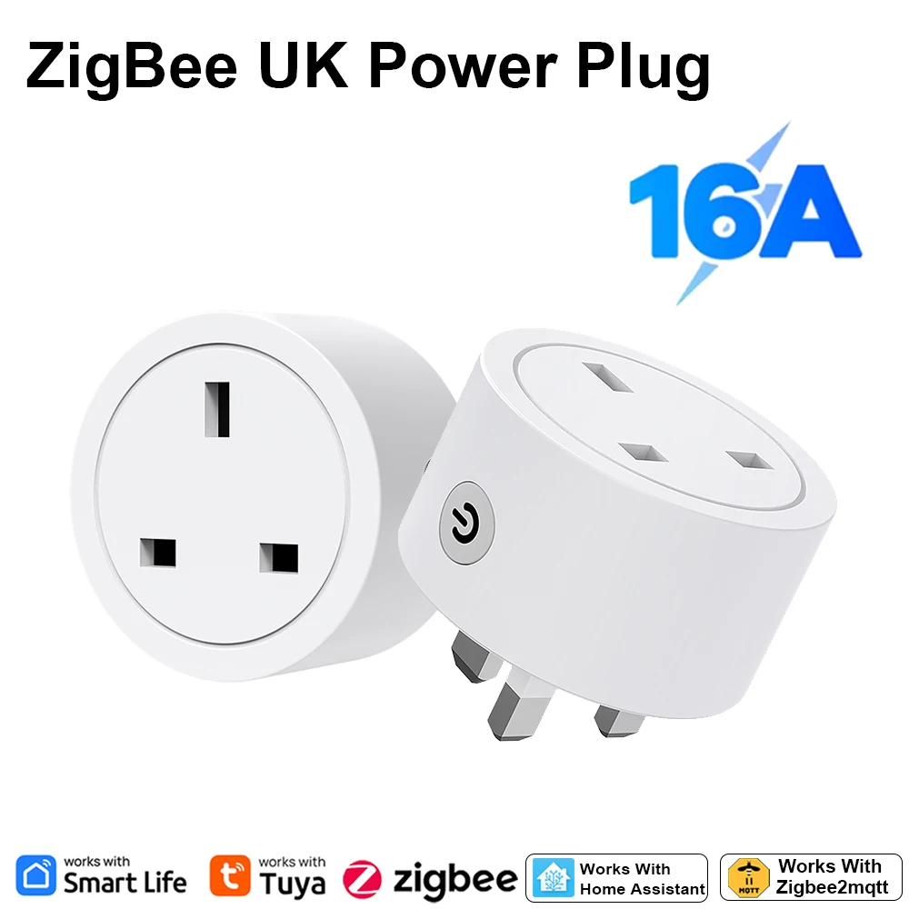 Smart Home Energy App - Zigbee Smart Plug 16A UK-stekker, werkt