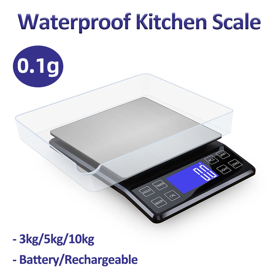 Smart Home Utensils - Digitale Keukenweegschaal 0.1g Hoge Precisie 3kg/5kg/10kg