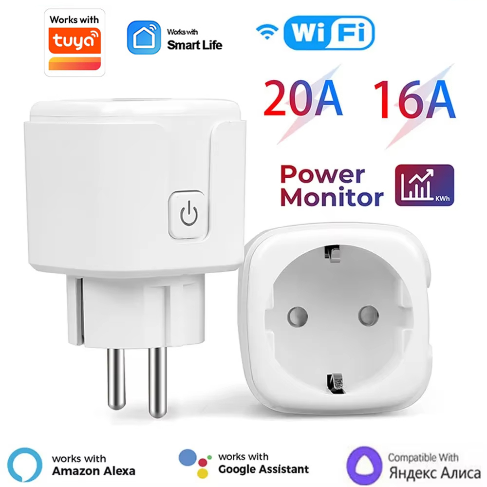 Smart Home Energy App - 20A EU Smart Plug Wifi-stopcontact met