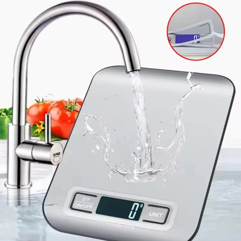 Smart Home Utensils - Digitale keukenweegschaal LED-display 5kg/1g roestvrijstalen paneel