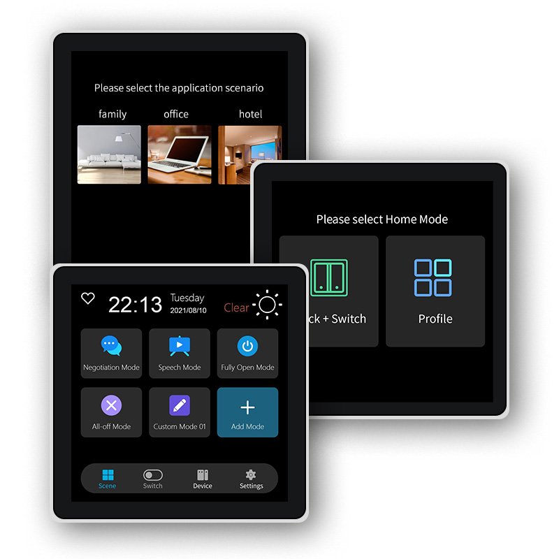Smart Home Button - FUERS 4-inch touchscreen Multifunctionele slimme wandschakelaar