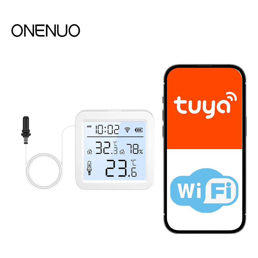 Smart Home App - WiFi-vochtigheidstemperatuursensor met externe sonde Binnen/buiten Tuya