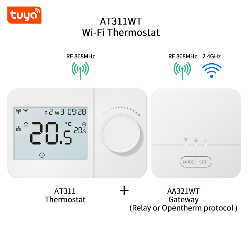 Smart Home Thermostat - Opentherm Wifi Draadloze Thermostaat voor Gasboiler,