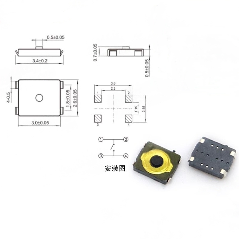10/100PCS Tact Switch 2 * 3 Ge - Smart Home Yellow recensie en prijs