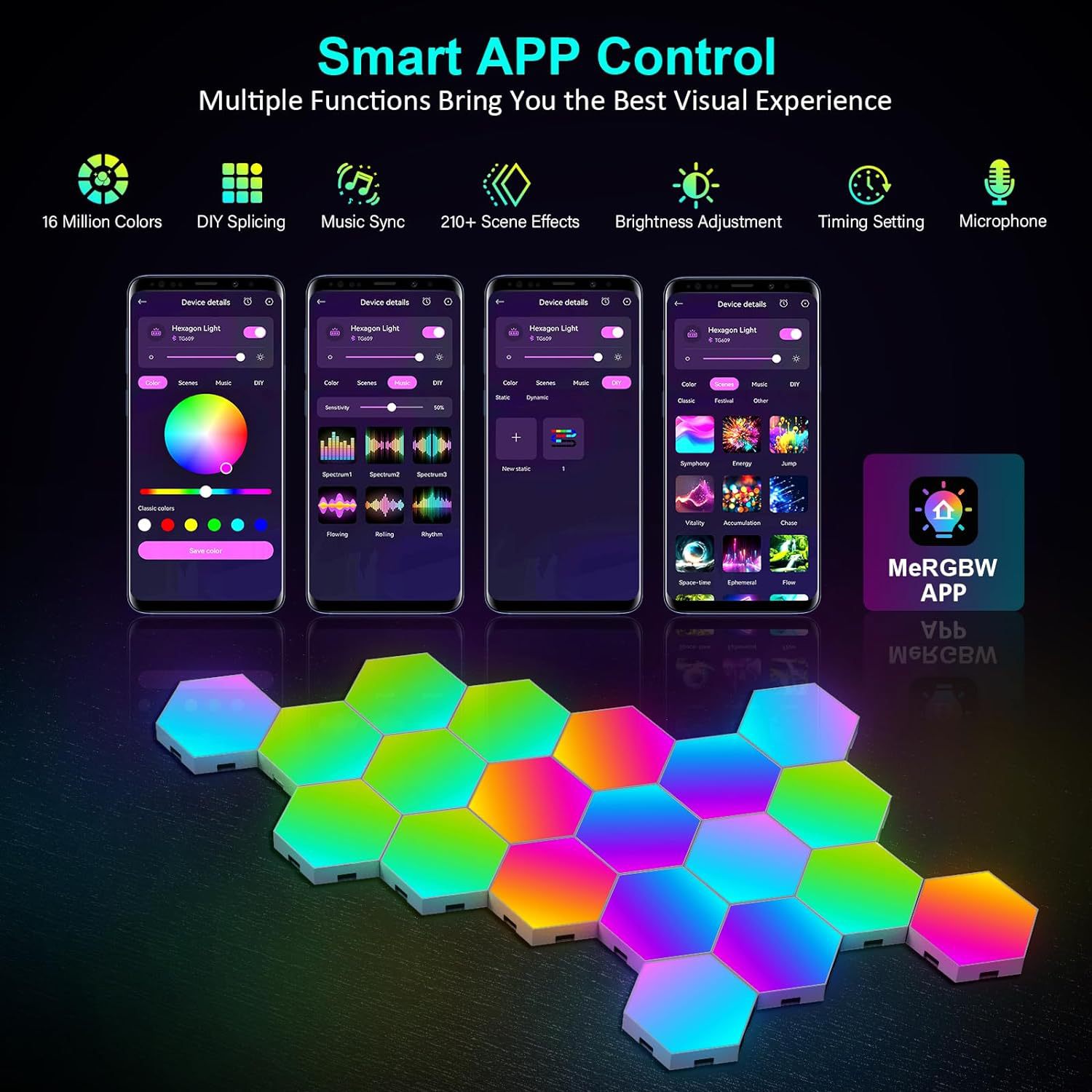 USB RGB LED Zeshoekige Lamp Sl - Smart Home App recensie en prijs