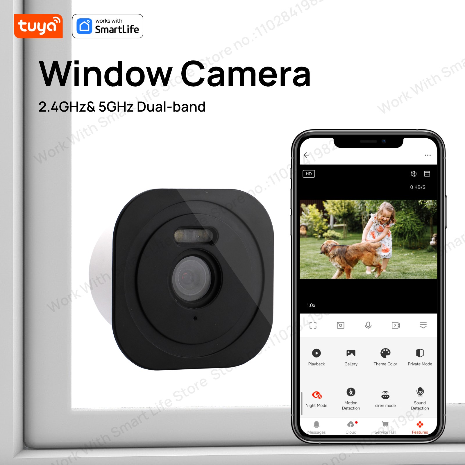 3MP 2K Tuya-raamcamera, 2,4 GH - Smart Home Os recensie en prijs