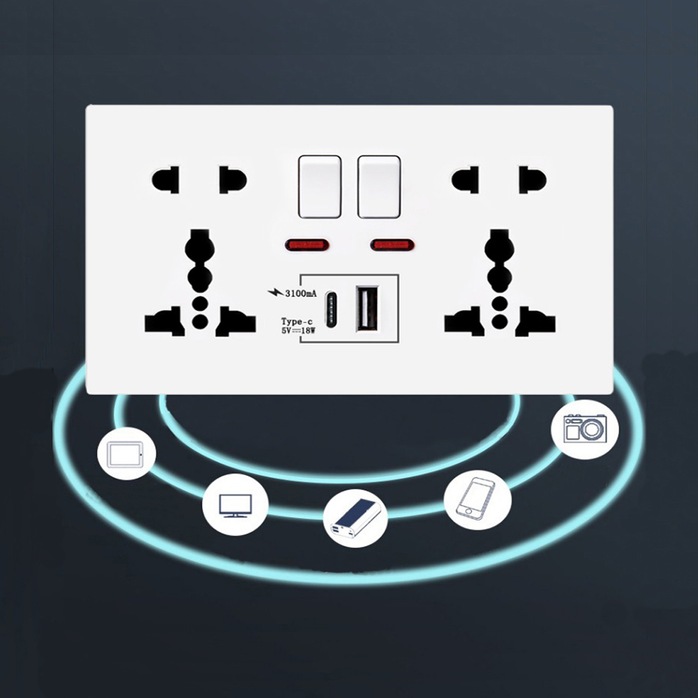 18W Type-C Snellaad Wandcontac - Smart Wall Socket recensie en prijs