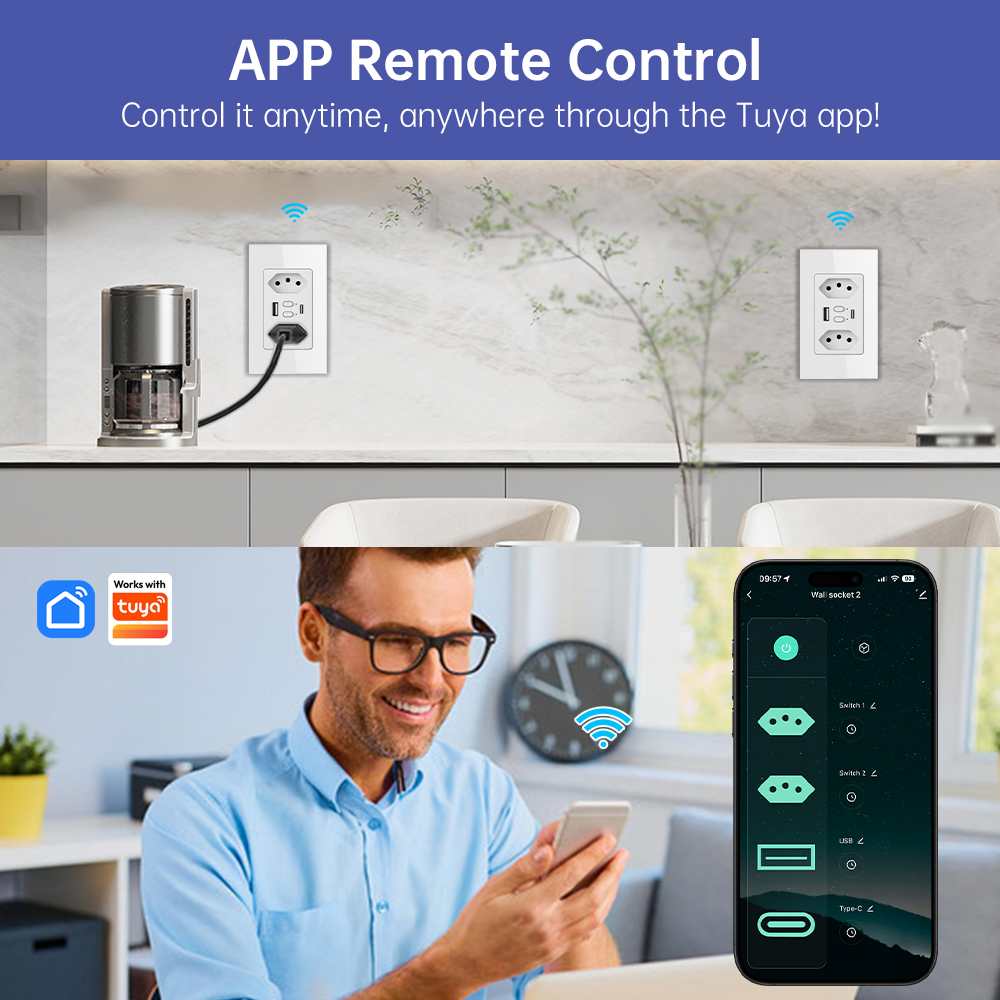 MANHOT Wifi Smart Brazil Socke - Smart Home Proxmox recensie en prijs