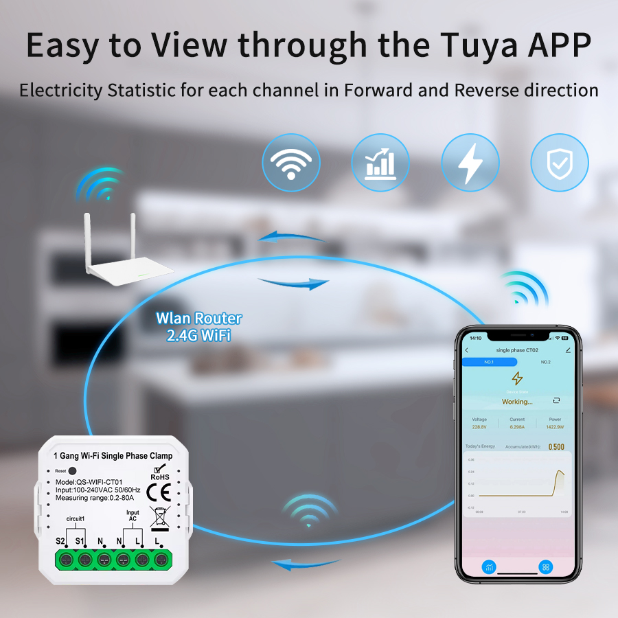 Tuya Smart Energy Meter WiFi D - Smart Home Energy App recensie en prijs