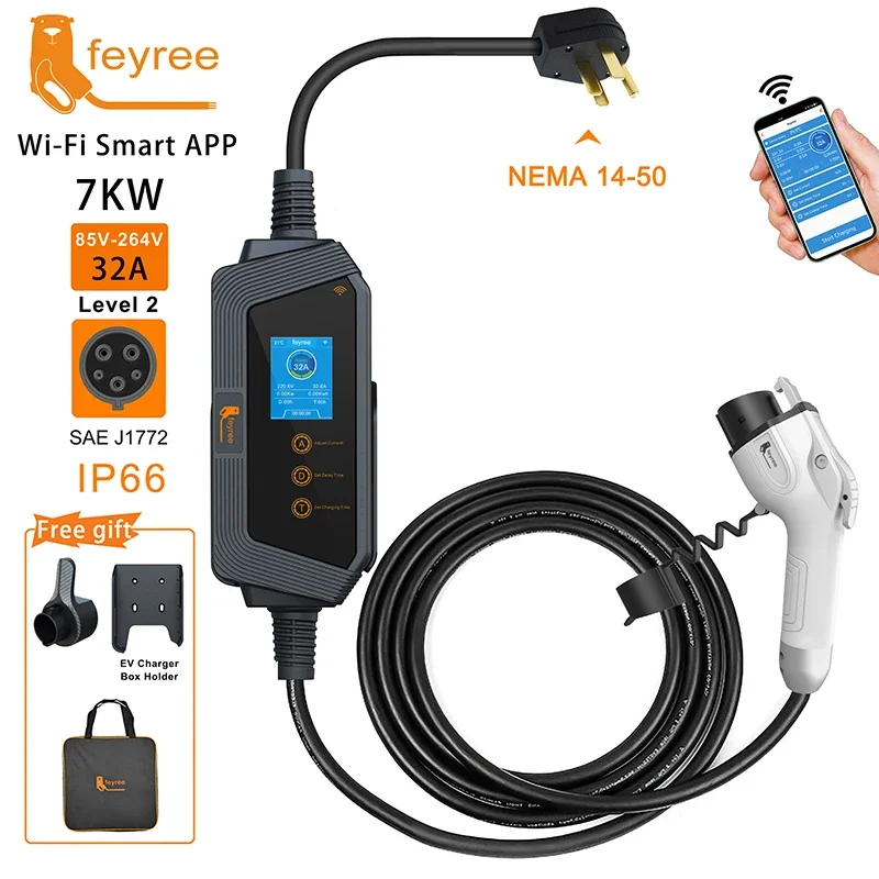 Feyree Type1 Draagbare EV-lade - Smart Wall Socket recensie en prijs