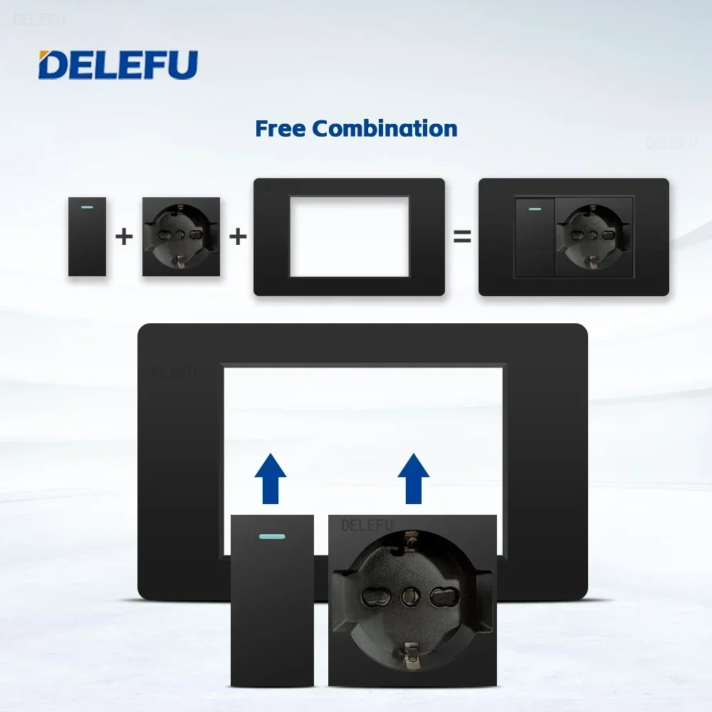 DELEFU Zwarte brandvertragende - Smart Wall Socket recensie en prijs