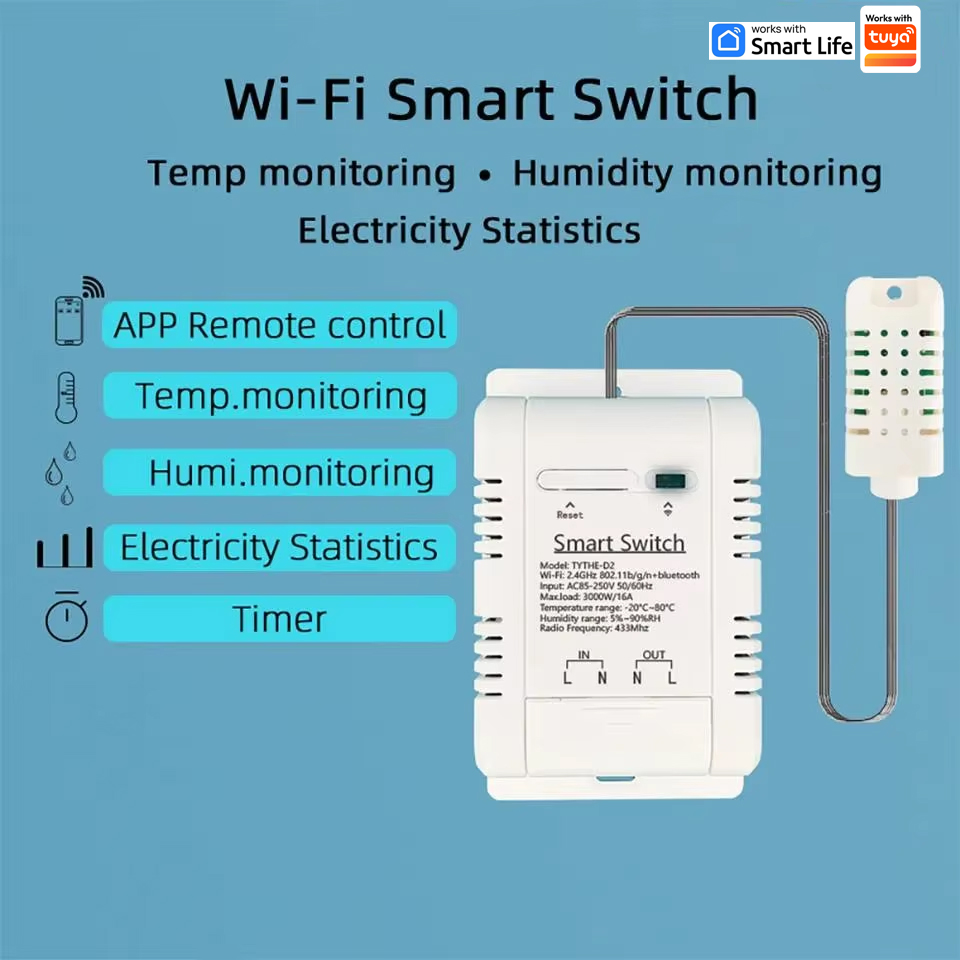 Werk met Tuya 16A 3000W WiFi-t - Smart Home Thermostat recensie en prijs