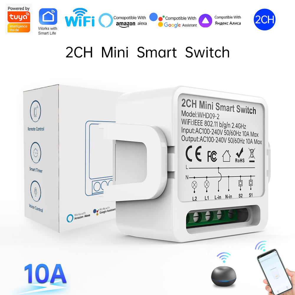 2-weg Tuya Smart Switch 2-voud - Smart Home Voice Control recensie en prijs